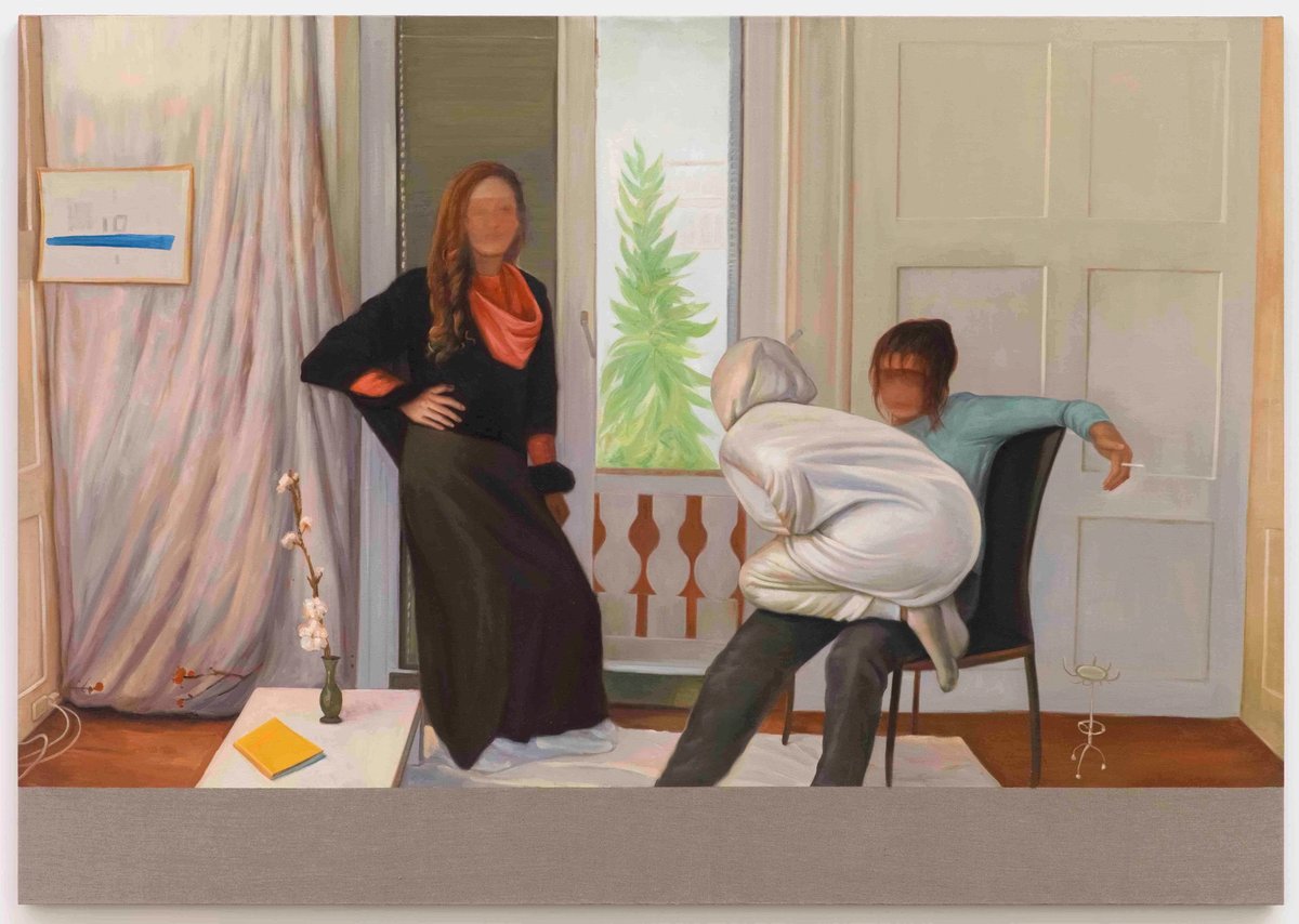 Christian Jankowski's take on David Hockney's painting of Celia Birtwell and Ossie Clark Courtesy of Grisebach and Christian Jankowski. Photo by Roman März