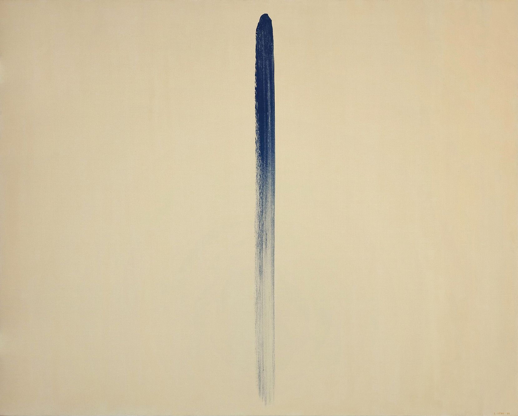 In creating paintings such as From Line (1980), Lee continued the stroke until no pigment remained on the brush

Photo by Kei Miyajima, © Lee Ufan/Artists Rights Society, New York/ADAGP, Paris


