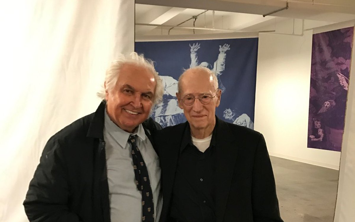 Robert Morris at the opening of his show at Castelli Gallery earlier this month Courtesy of Castelli Gallery