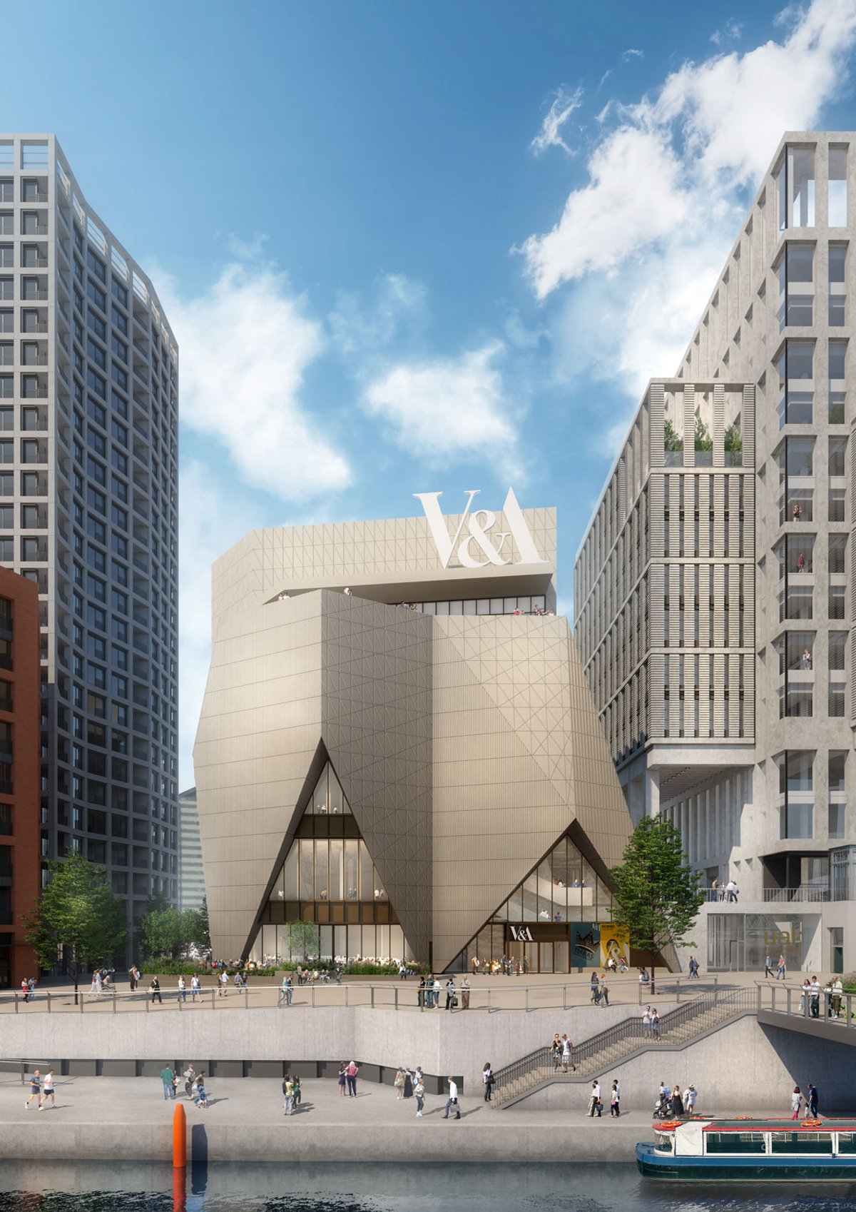 A render of the V&A East Museum © O’Donnell + Tuomey, Ninety90, 2018