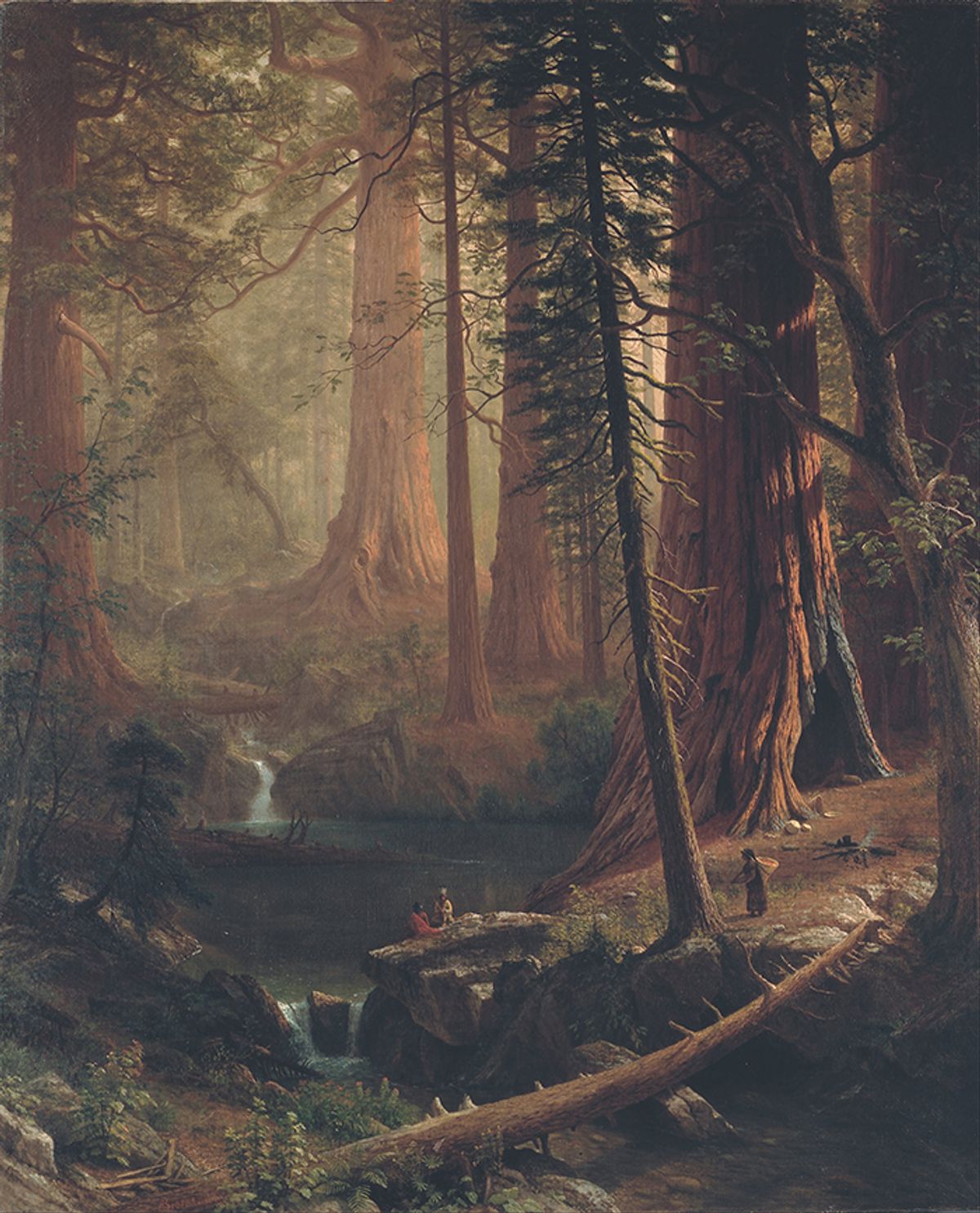 Giant Redwood Trees of California (1874) by Albert Bierstadt is one of the nine works The Berkshire Museum will sell off in the coming months Wikimedia Commons