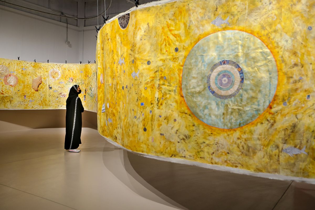 Sarah Abu Abdallah and Ghada Al Hassan, Horizontal Dimensions (2021) Image: courtesy of Canvas and Diriyah Biennale Foundation