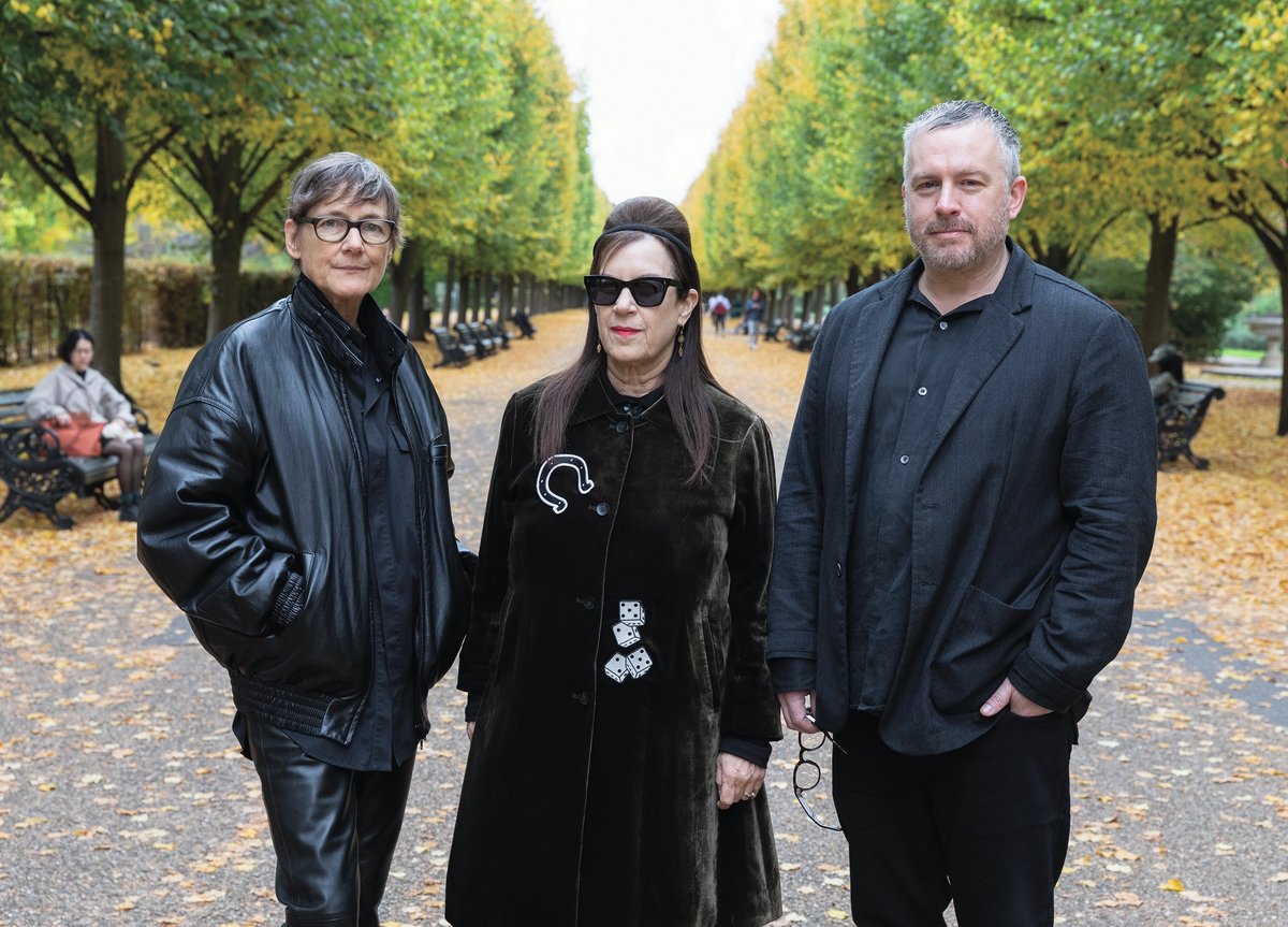 From left to right: gallerists Sadie Coles, Maureen Paley and Stuart Shave
Photo: David Owens