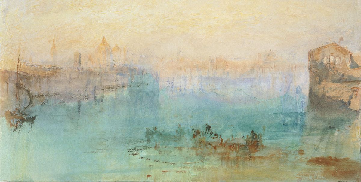 J.M.W. Turner's The Western End of the Giudecca Canal, from near the Convent of San Biagio e Cataldo, from the Grand Canal and Giudecca Sketchbook (1840) (© Tate) J.M.W. Turner (© Tate)