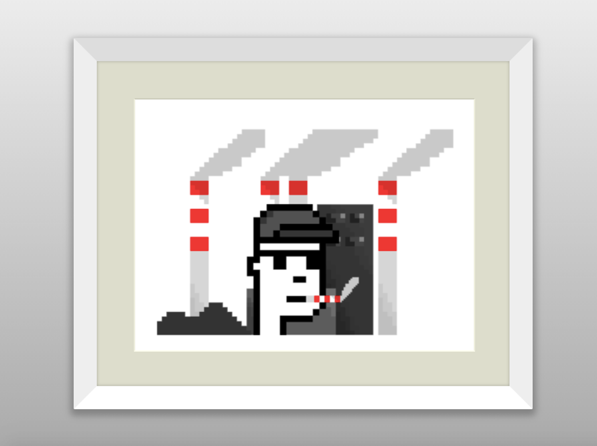 The faux-Banksy NFT, titled Great Redistribution of the Climate Change Disaster