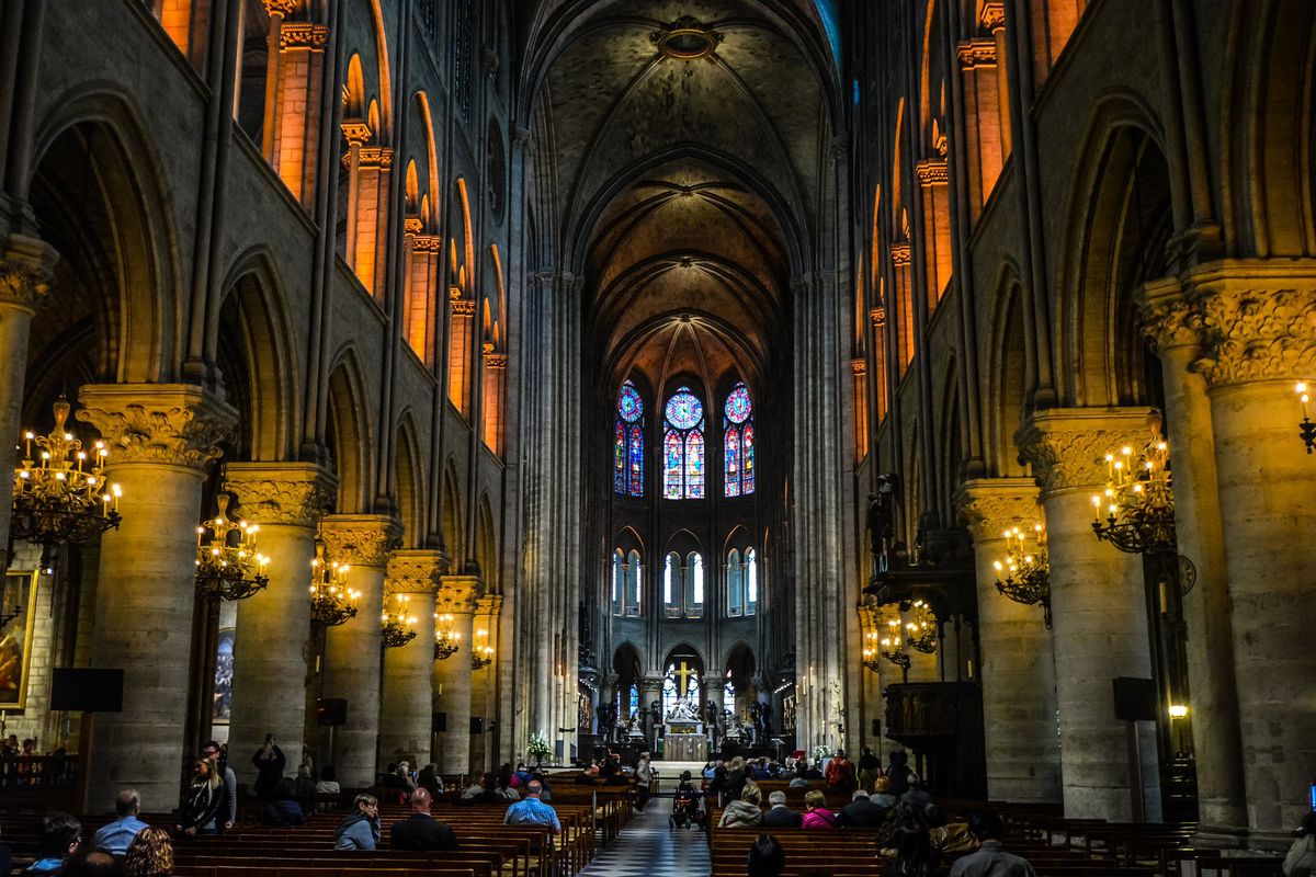 Notre Dame's stone vaulting beneath the roof could have saved the cathedral from further destruction © Kirk Fisher
