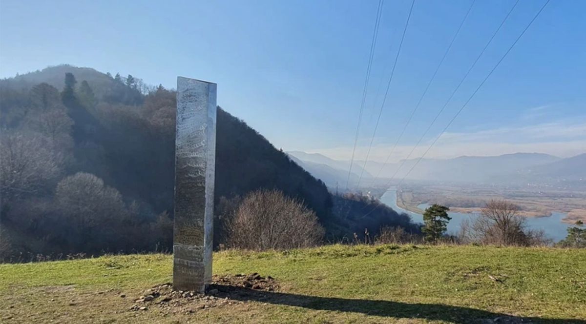 The Romanian monolith is located on a mountainside, near an ancient fortress Twitter