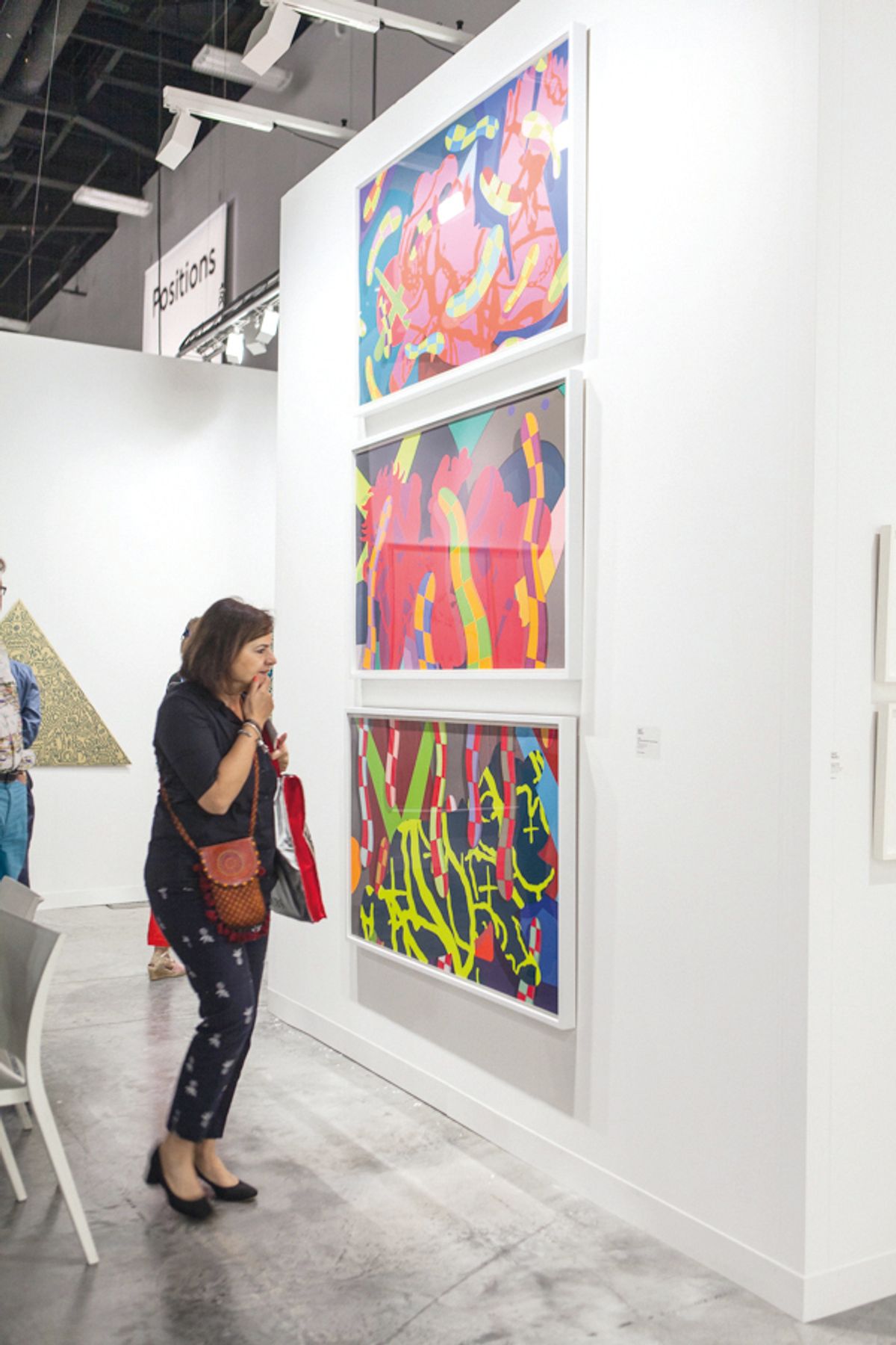 KAWS’s Lost Time, Alone Again & Far Far Down (2018), with Pace Prints at Art Basel in Miami Beach Photo: © Vanessa Ruiz