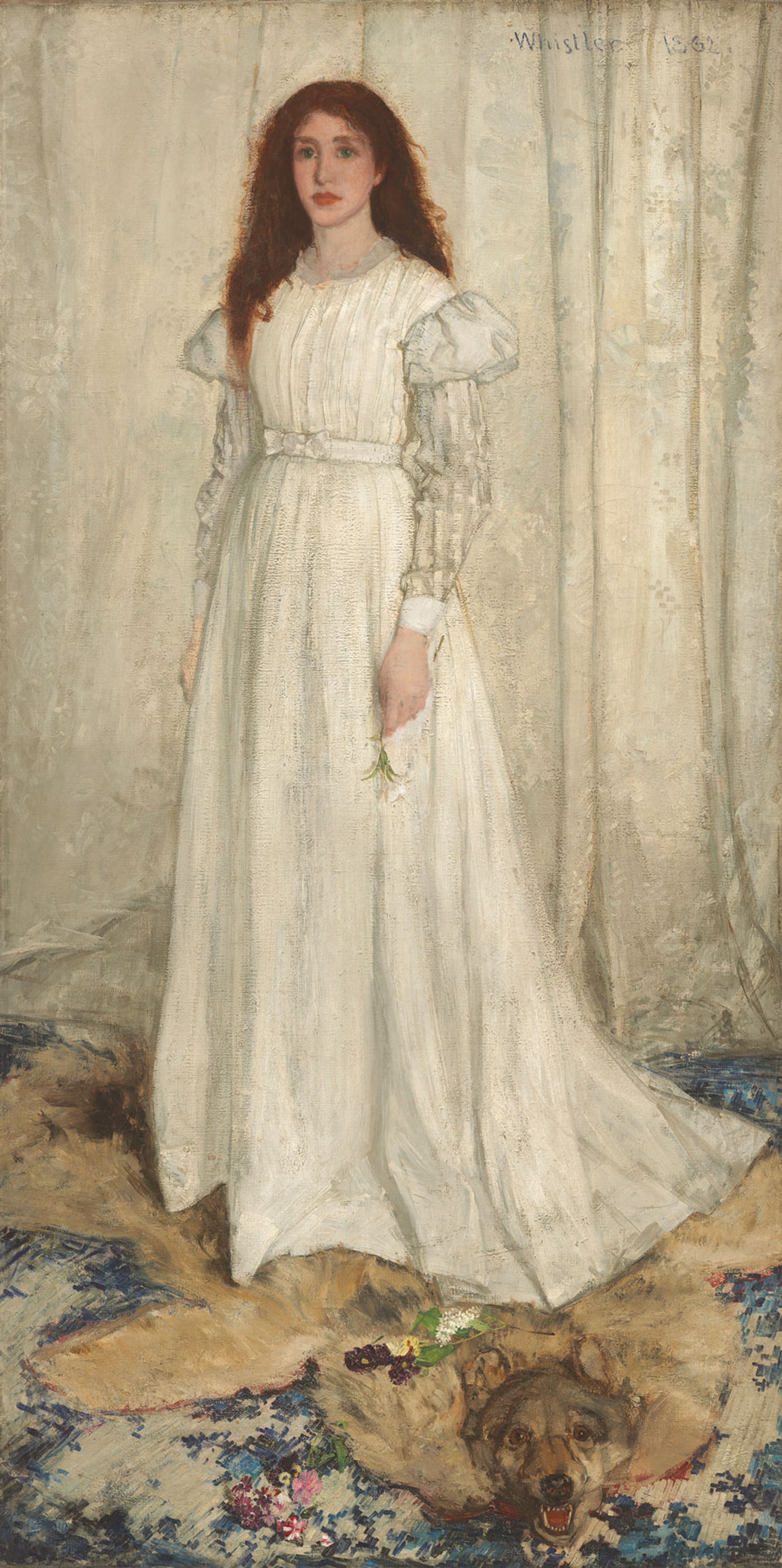 James Abbott McNeill Whistler's Symphony in White, No. 1: The White Girl (1862) National Gallery of Art, Washington, Harris Whittemore Collection