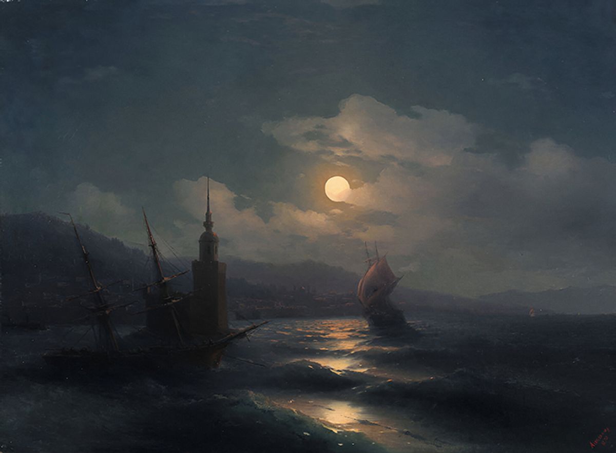 Ukraine claims this Aivazovsky painting, which was auctioned in Moscow last year, was stolen from the Simferopol Art Museum, but the auction house says it has full legal provenance
Courtesy Moscow Auction House