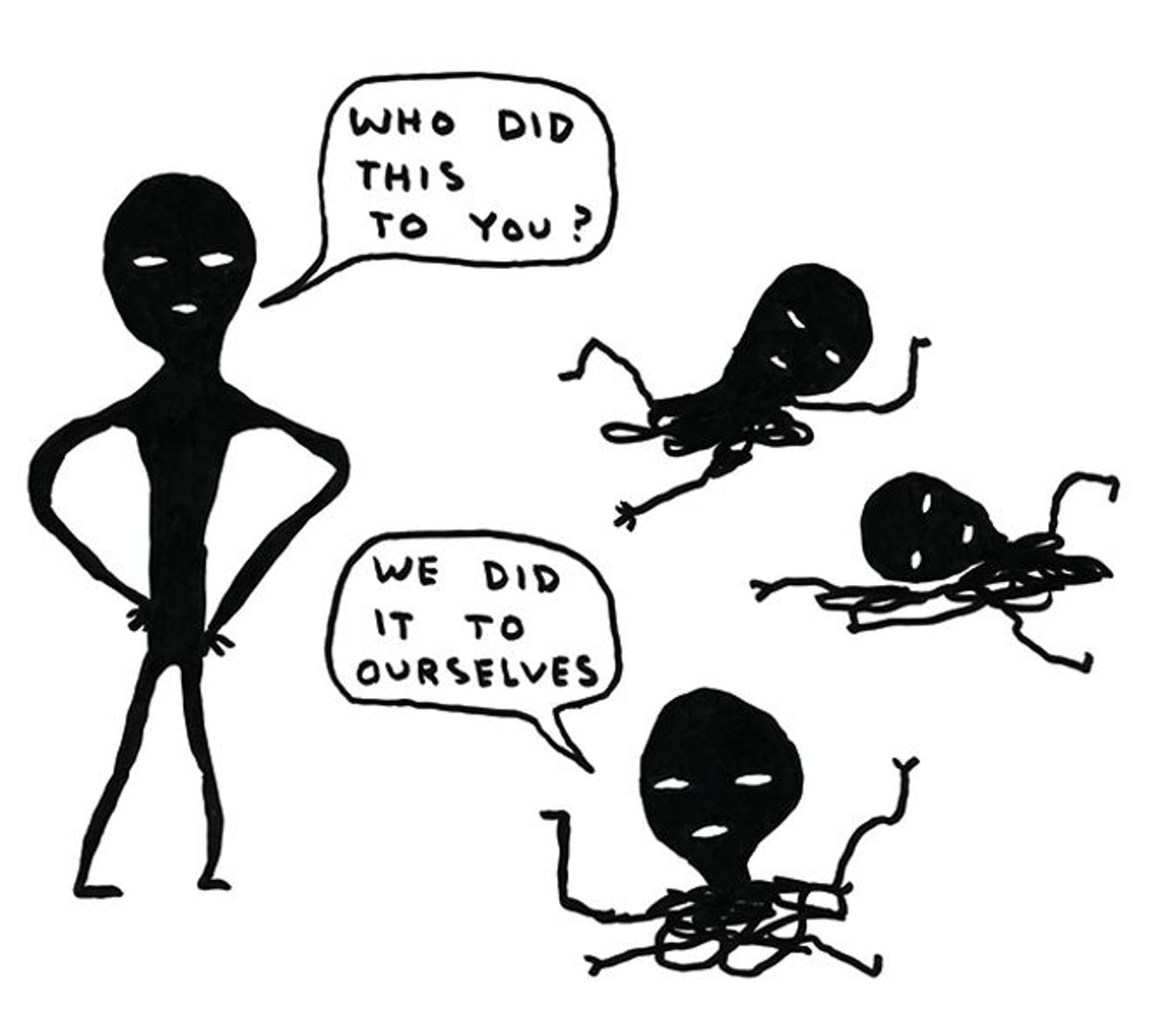 The late, Great Britain: David Shrigley's cartoon reflects the Brexit woe that grips many of us © courtesy of the artist