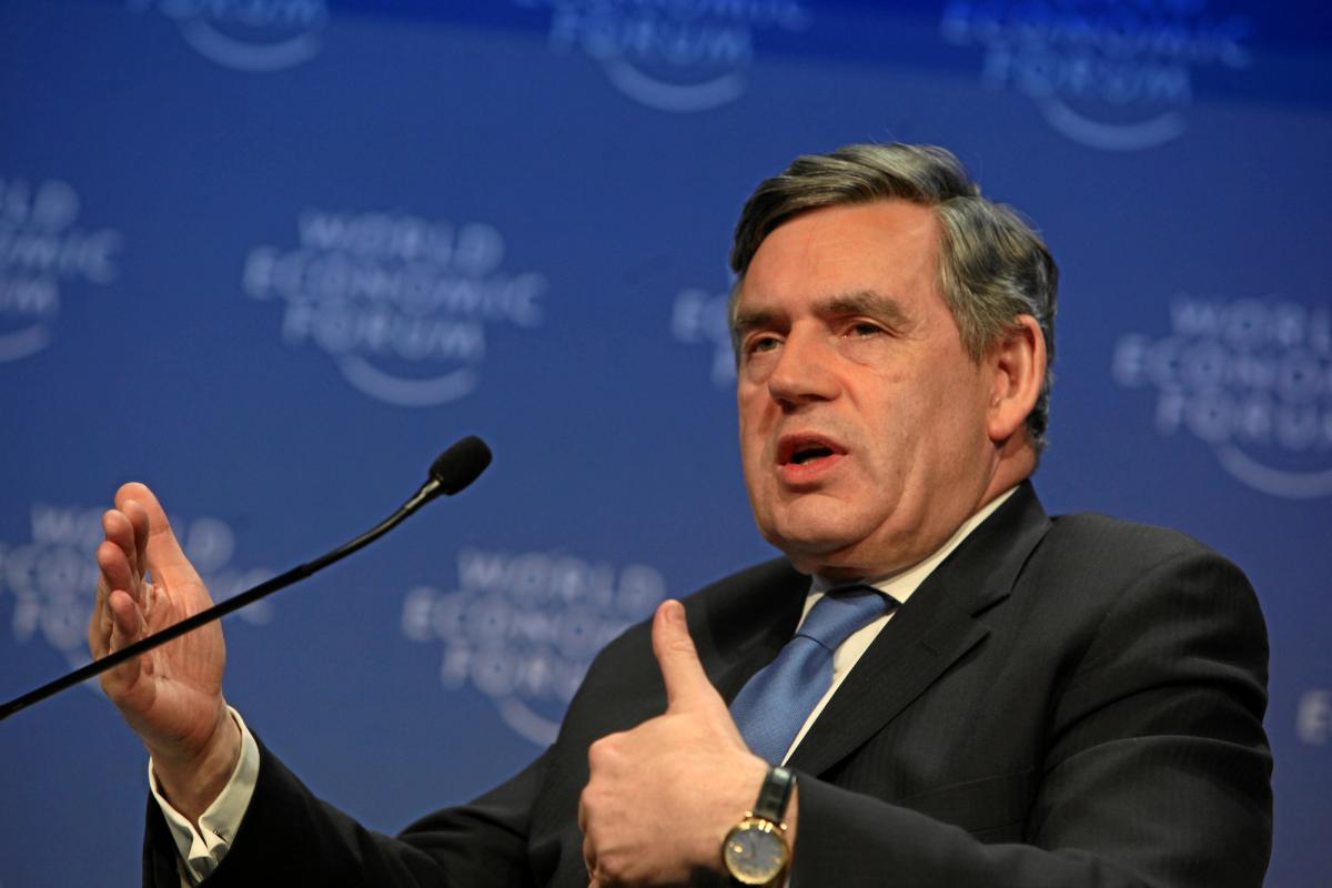 Former UK prime minister Gordon Brown