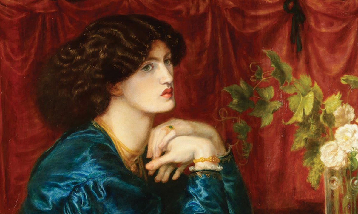 rossetti blue silk dress Dante Gabriel Rossetti