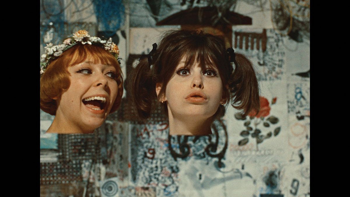 A still from the Czech New Wave director Věra Chytilová ’s satirical film Daisies (1966), which is among the 250 works by almost 100 artists that feature in a sweeping survey at the Walker Art Center
Courtesy Walker Art Center