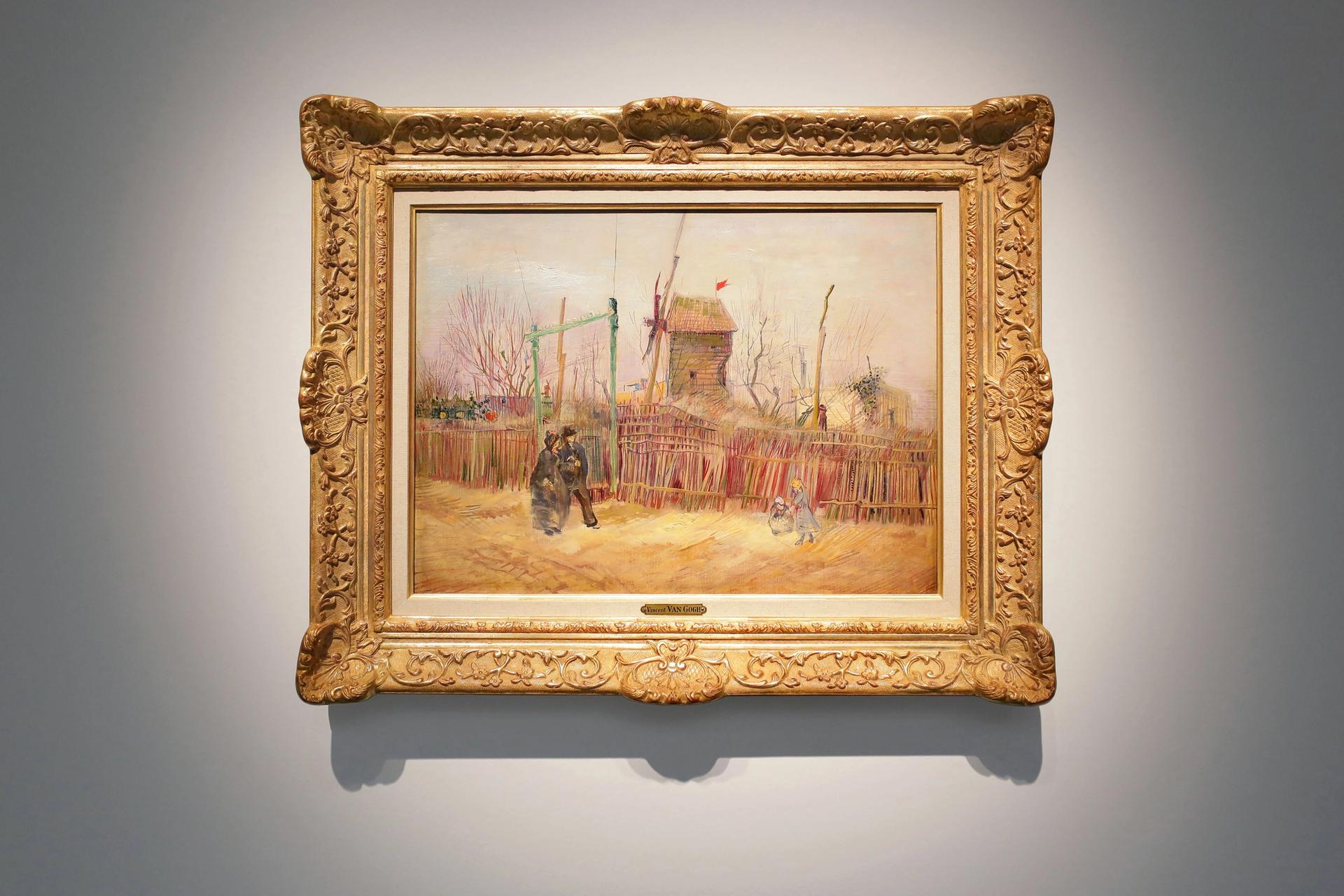 Vincent van Gogh’s Scène de rue à Montmartre/Montmartre Street Scene (Impasse des Deux Frères et le Moulin à Poivre) (February-March 1887) Courtesy of Sotheby’s