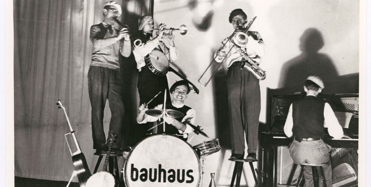 Photograph of the members of the Bauhaus band in 1930, taken by an unknown photographer Photograph of the members of the Bauhaus band in 1930, taken by an unknown photographer. Photo courtesy of the Bauhaus-Archiv Berlin