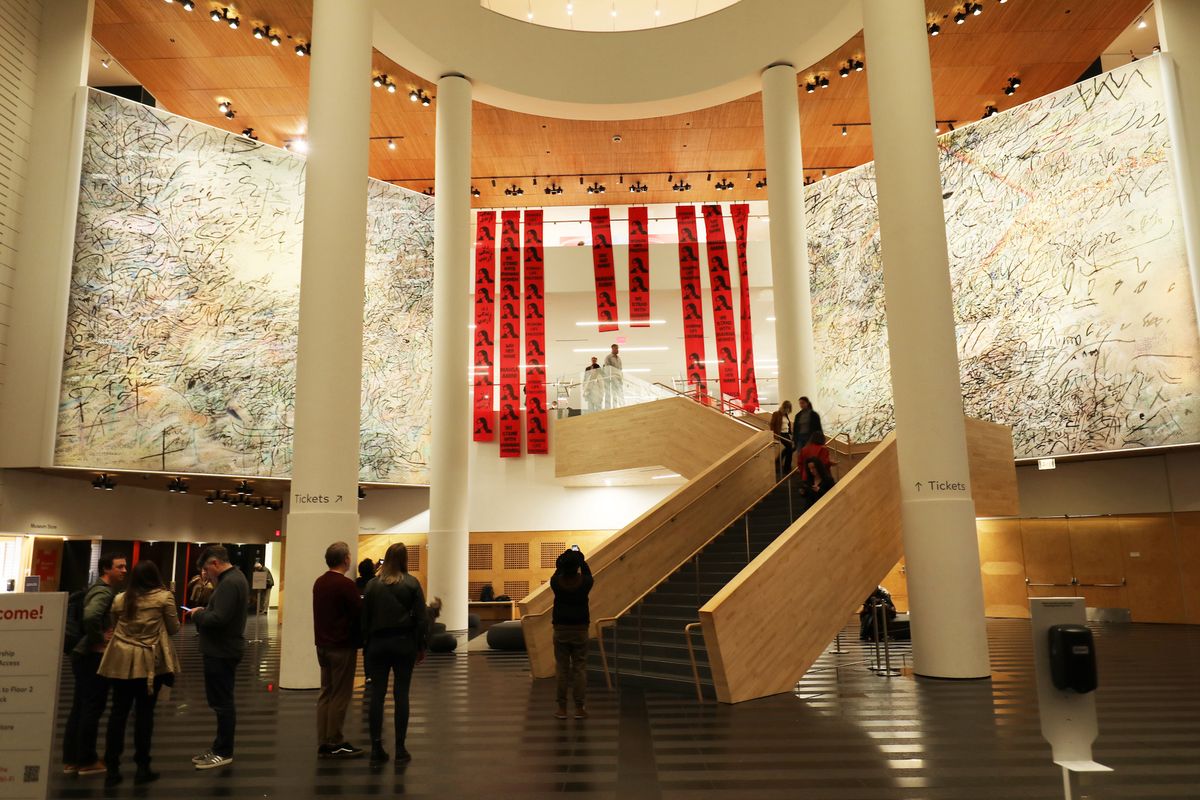 ‘We are asking for people to care’ protestors unfurled banners at