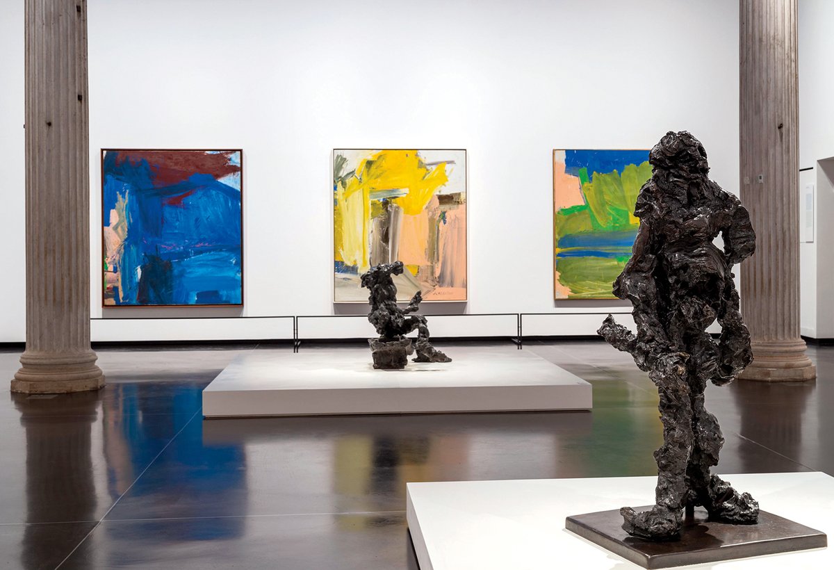 "Terrific pictorial grouping": an installation shot of the exhibition including three paintings made in 1960 (left to right): A Tree in Naples, Door to the River and Villa Borghese Photo: Matteo de Fina © 2024 Willem de Kooning Foundation; SIAE
