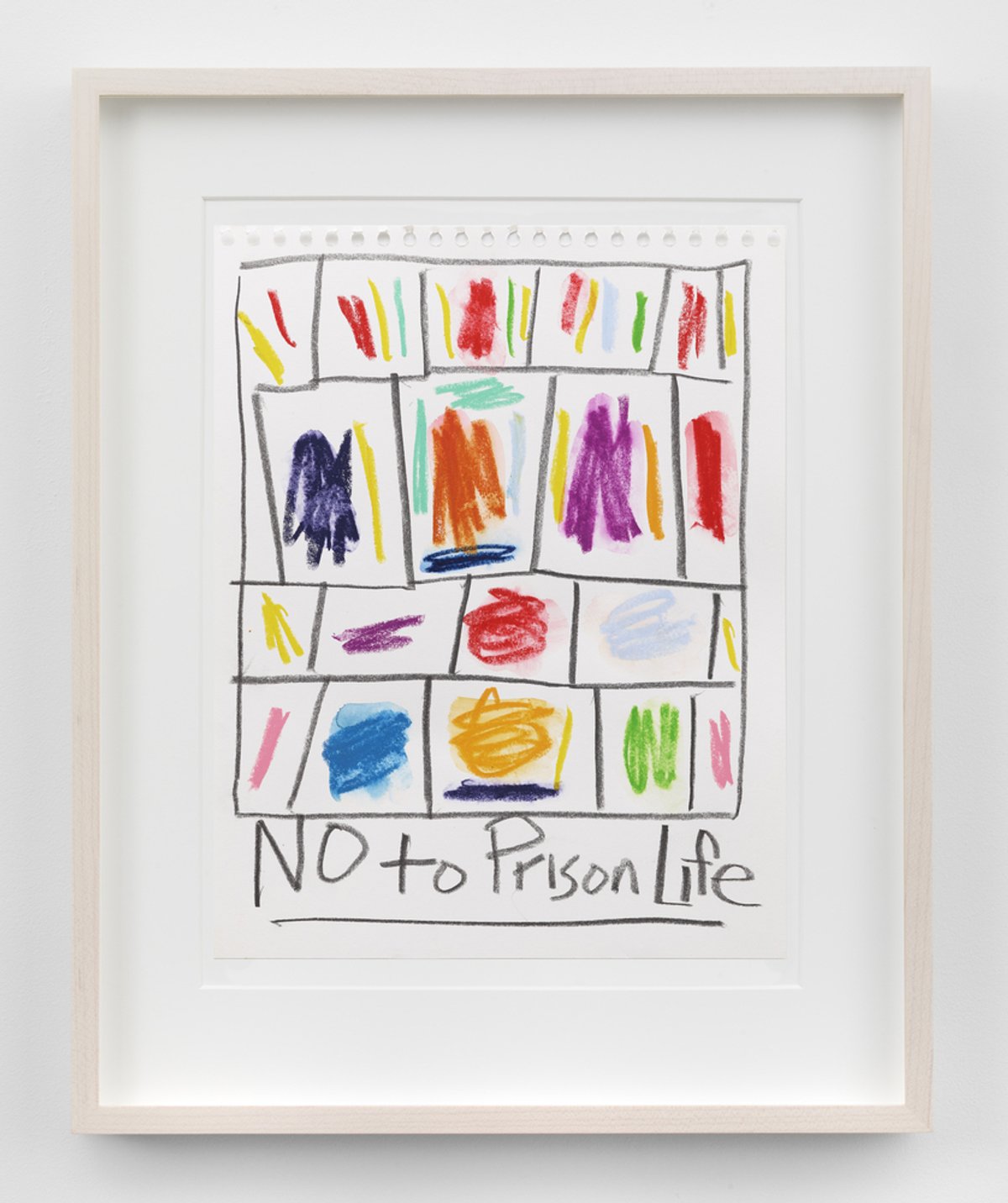 Stanley Whitney, Untitled (No to Prison Life) (2020) - Crayon on paper © Stanley Whitney