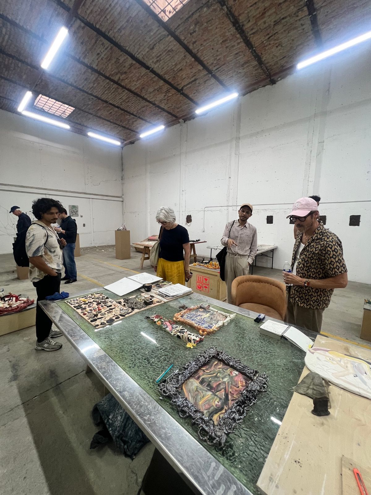 Alejandro García Contreras's studio at a former train hangar during Guadalajara Art Week Photo © Constanza Ontiveros Vadlés