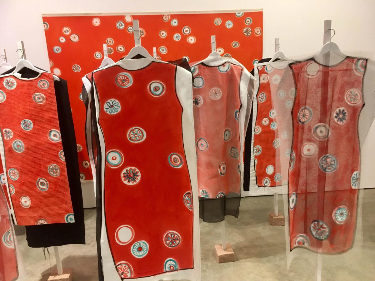 Lisa Milroy's Party of One (2013) includes nine dress-object paintings Louisa Buck