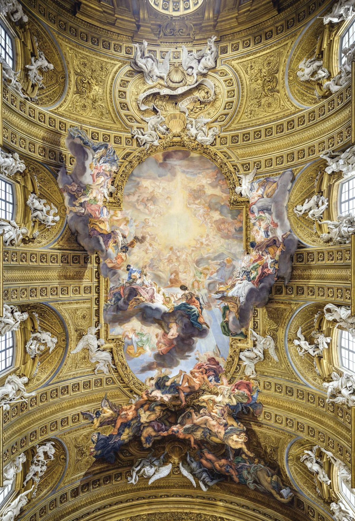 Dantesque? The Triumph of the Name of Jesus (1661-79) by Giovanni Battista Gaulli (“Il Baccicio”), in the nave vault of the Gesù, Rome Photo: Livio Andronico