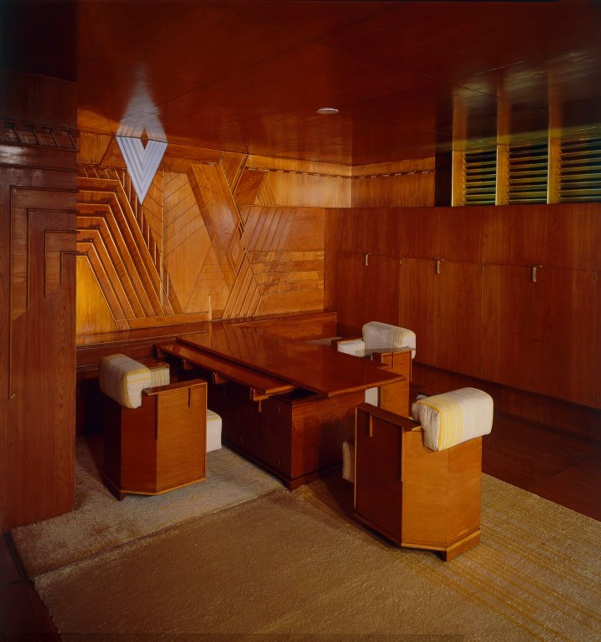 Frank Lloyd Wright's Kaufmann Office (1935 – 37) Victoria and Albert Museum, London © ARS, NY and DACS, London 2018. Victoria and Albert Museum, London © ARS, NY and DACS, London 2018