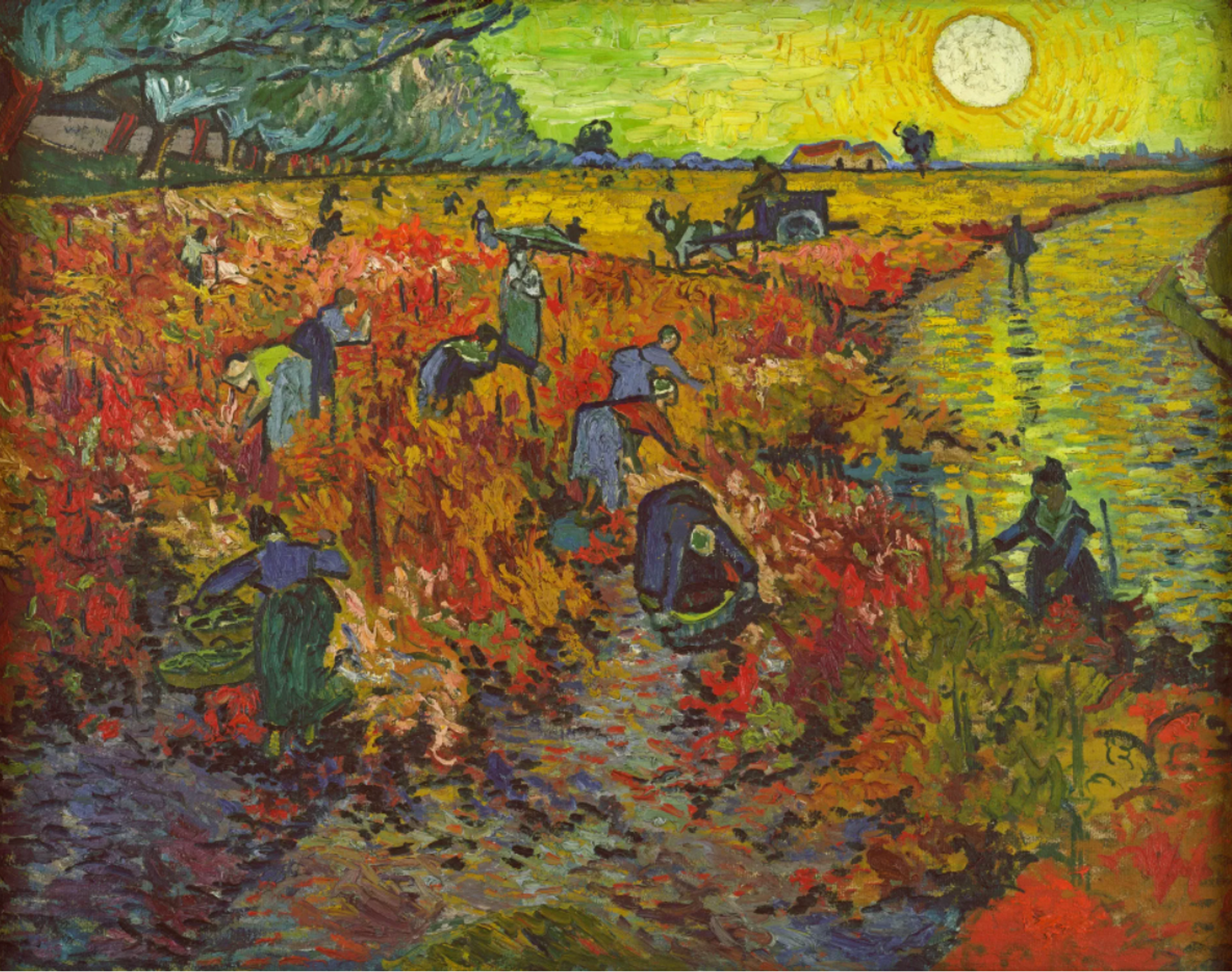 Van Gogh’s The Red Vineyard (November 1888) © Pushkin Museum, Moscow 
