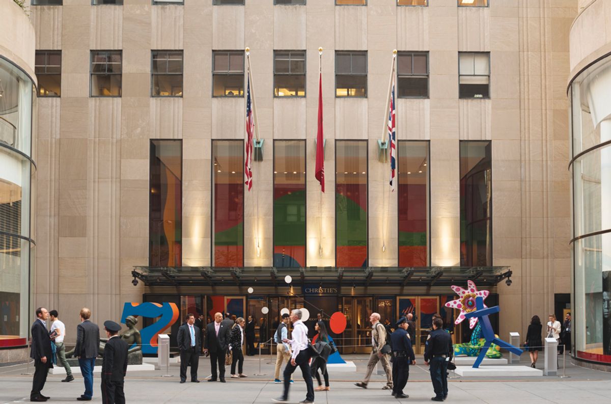 Christie's saleroom in New York's Rockefeller Centre is closed until further notice due to Covid-19 Courtesy of Christie's