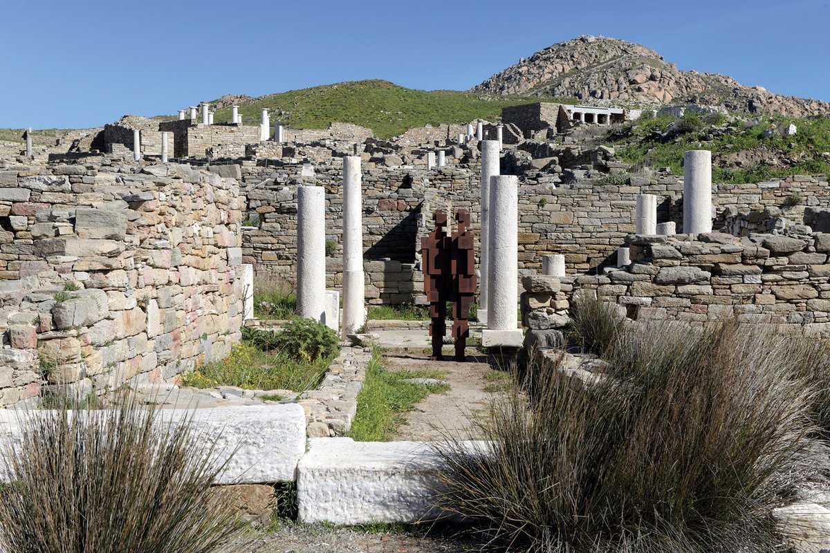 The sculptor Antony Gormley has dispersed 29 of his “bodyforms” around Delos, a Unesco World Heritage site © Panos Kokkinias; courtesy of NEON, the Ephorate of Antiquities of Cyclades and Antony Gormley