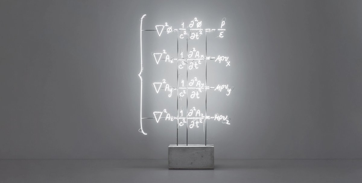 Andrea Galvani’s The Totality of Electromagnetic Phenomena (Maxwell’s Equations) (2019) shown by Galería Curro in the Armory’s Focus section Courtesy of the artist and Galería Curro