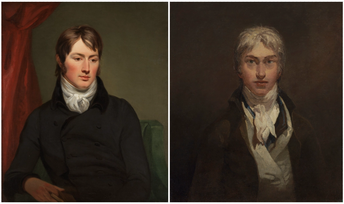 Left: John Constable by Ramsay Richard Reinagle (around 1799); right: J.M.W. Turner's Self Portrait (around 1799) Constable: © National Portrait Gallery, London; Turner: Image courtesy of Tate


