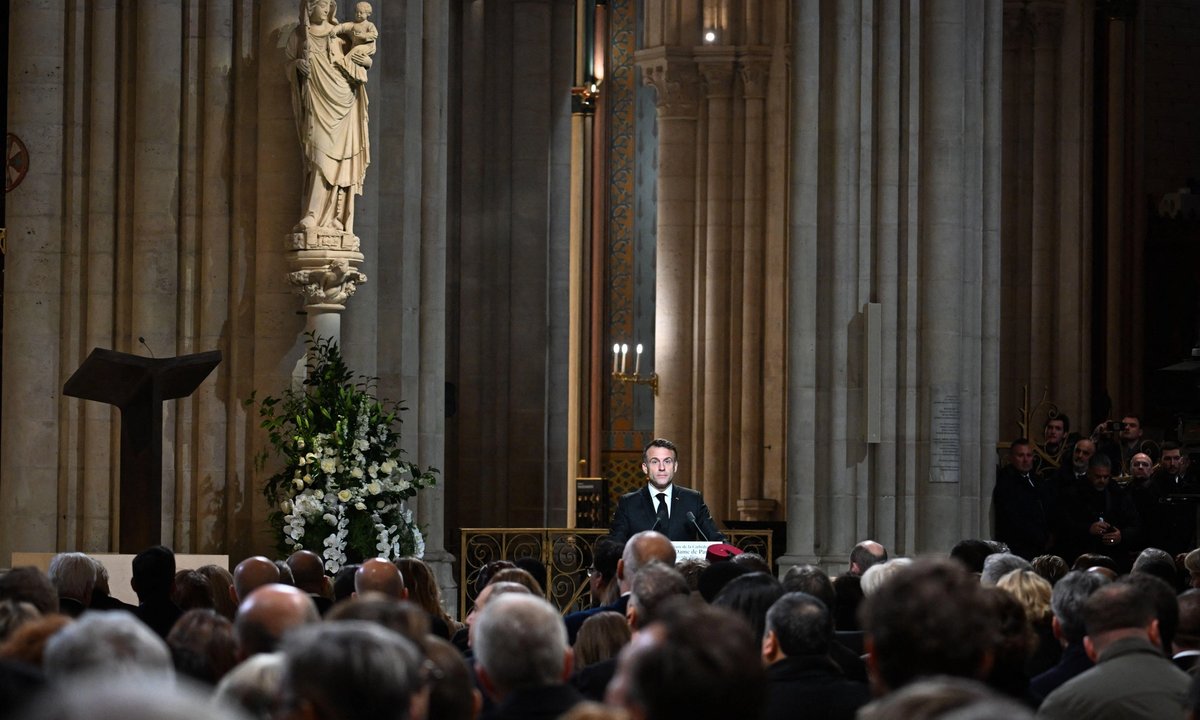 Heads of state and howling winds welcome Notre-Dame cathedral back to life Heads of state and howling winds welcome Notre-Dame cathedral back to life