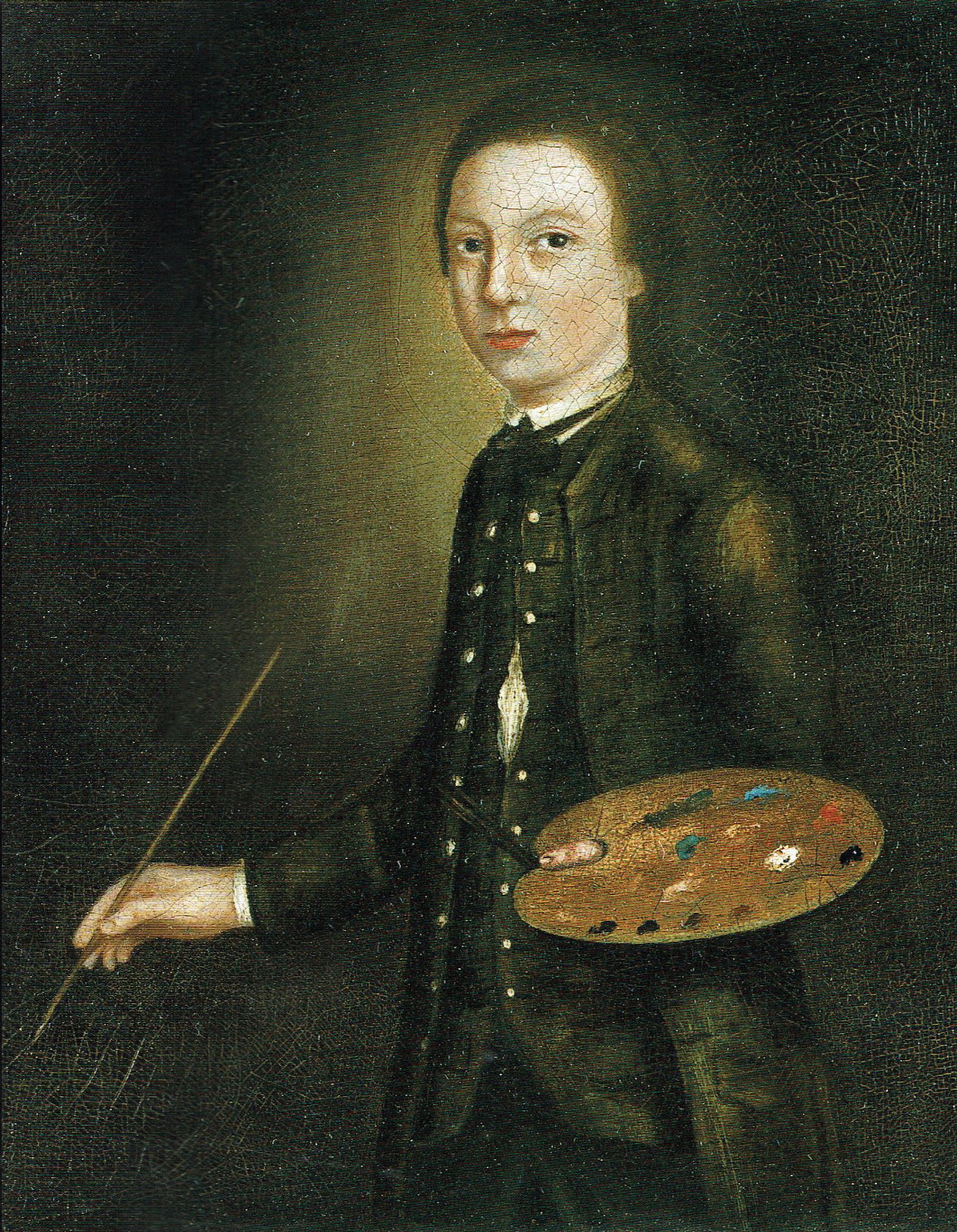 A self-portrait of the artist aged 12 (around 1739-40), attributed to Thomas Gainsborough. Private collection Exhibited in Tate’s 2003 Gainsborough exhibition