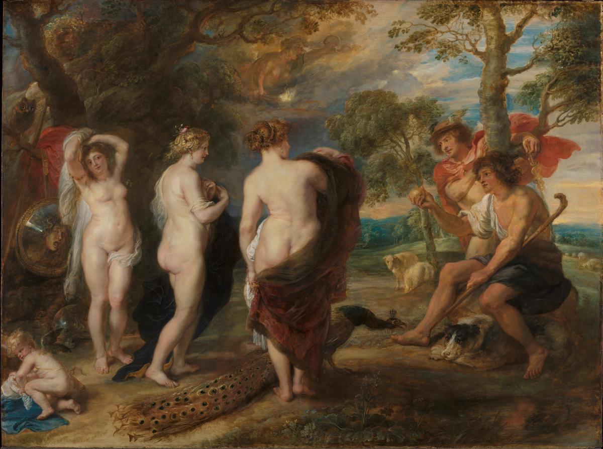 Rubens painted several versions of The Judgement of Paris. The history of this London version from Rubens death in 1640 until 1727 is hazy, though major amendments were made around 1700

© The National Gallery, London

