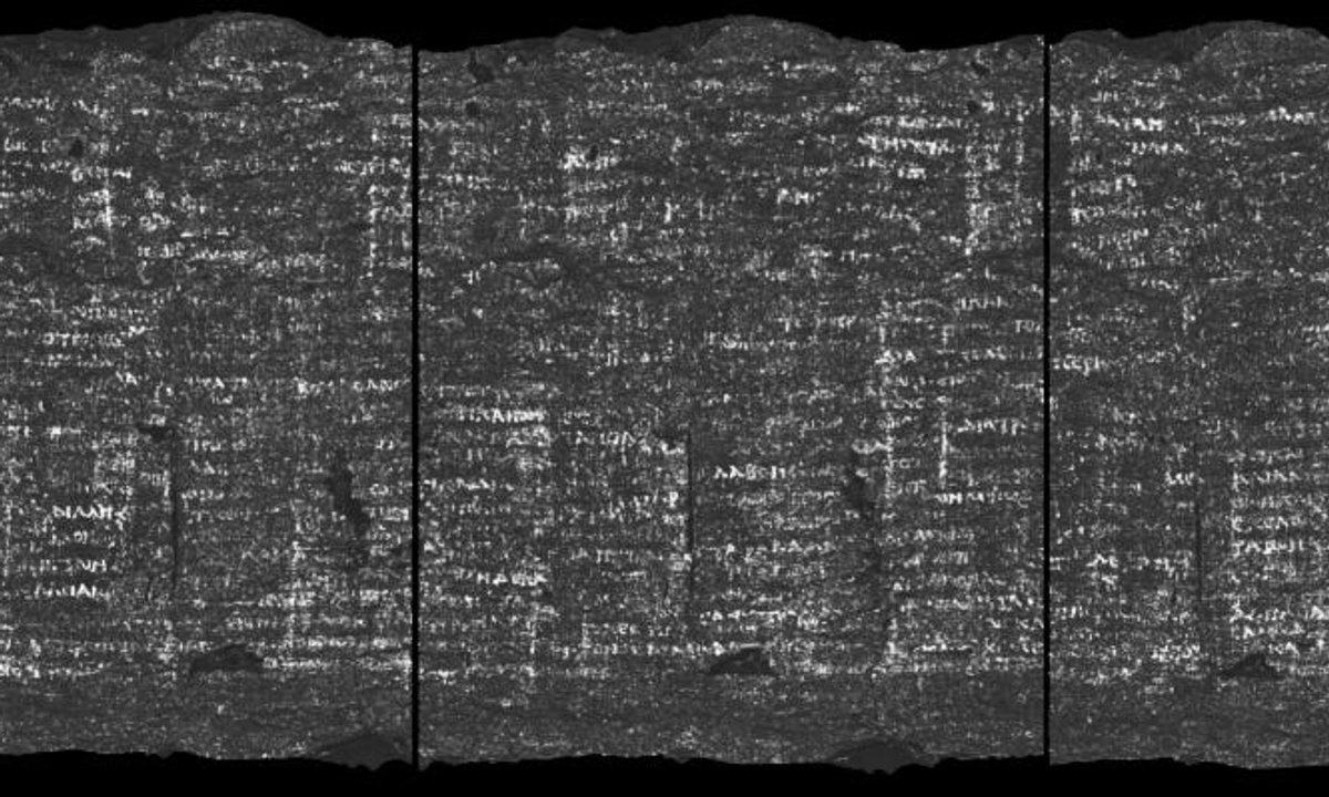 Technology reveals ancient text inside burnt Herculaneum scroll – The Art Newspaper Technology reveals ancient text inside burnt Herculaneum scroll – The Art Newspaper