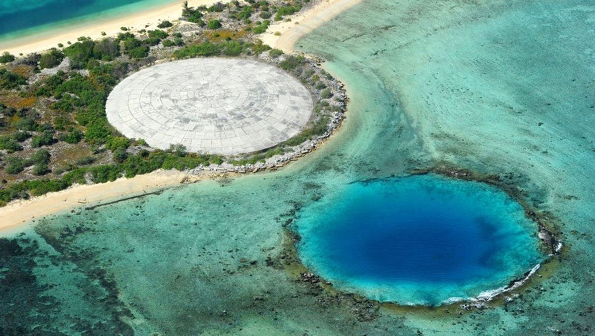 The Tomb on Enewetak Atoll is cracking and dumping plutonium into the Pacific  
@2014 The Asahi Shimbun