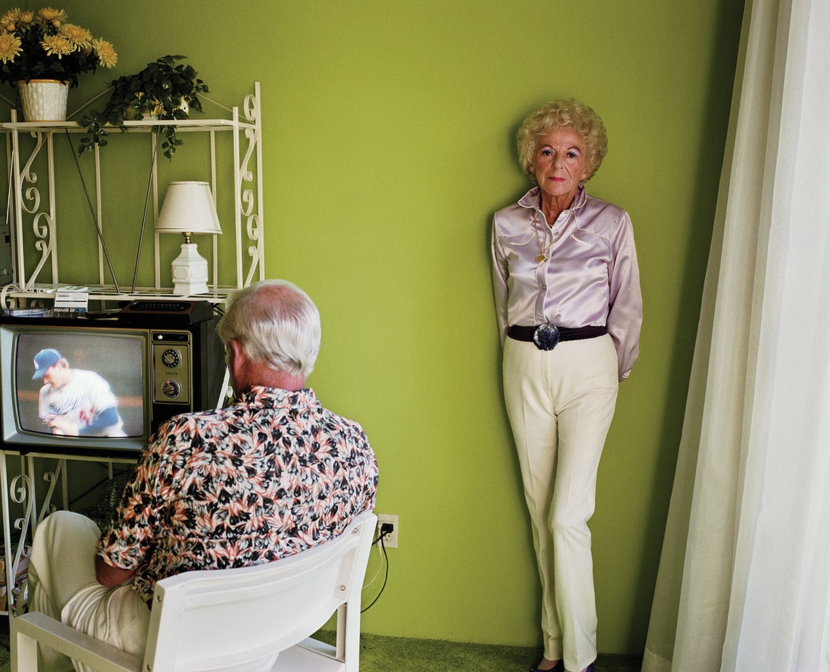 Larry Sultan, wry observer of suburban life, is the subject of a Broadway play. One of his most famous photos is My Mother Posing (1984), featuring his parents Irving and Jean © Estate of Larry Sultan