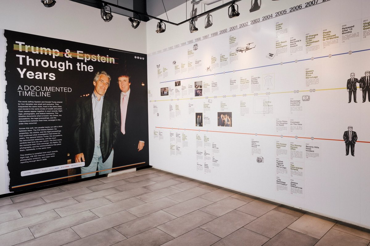 Mriya Gallery is showing 3,437 volumes containing all the released Epstein files Photo: Anna Maria Lopez