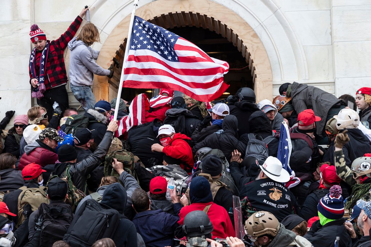 Rioters at Capitol Hill on 6 January 2021. ©Alamy