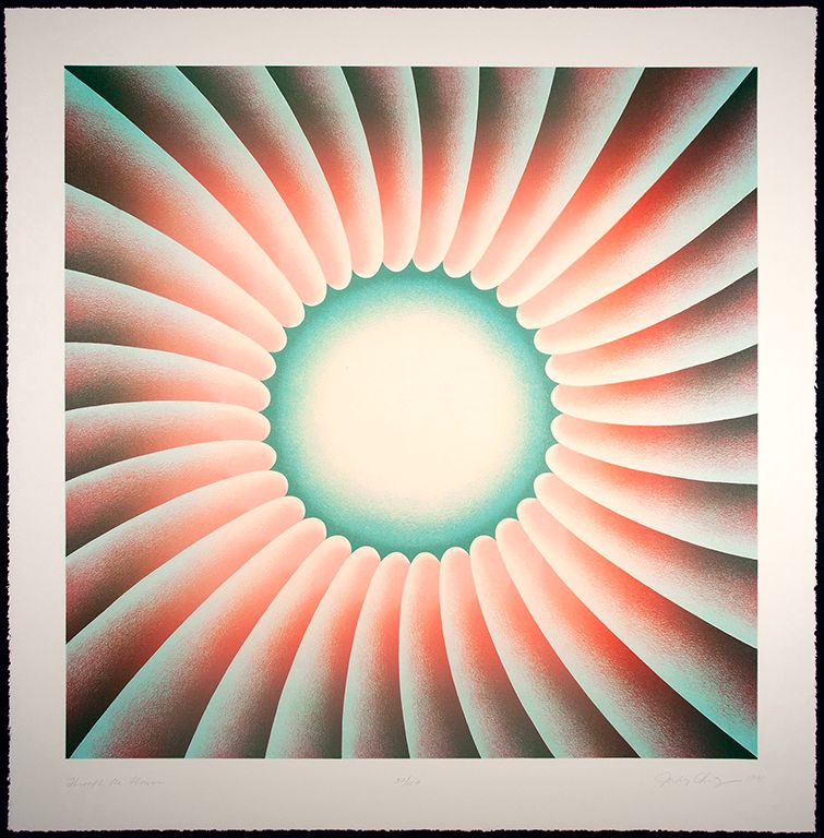 Judy Chicago, Through the Flower, serigraph on paper, 1991 Judy Chicago/Artists Rights Society (ARS), New York; Photo: ©Donald Woodman/ARS,  New York