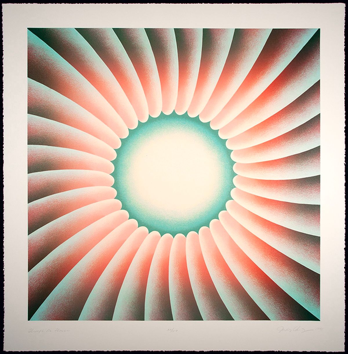 Judy Chicago, Through the Flower, serigraph on paper, 1991 Judy Chicago/Artists Rights Society (ARS), New York; Photo: ©Donald Woodman/ARS, New York