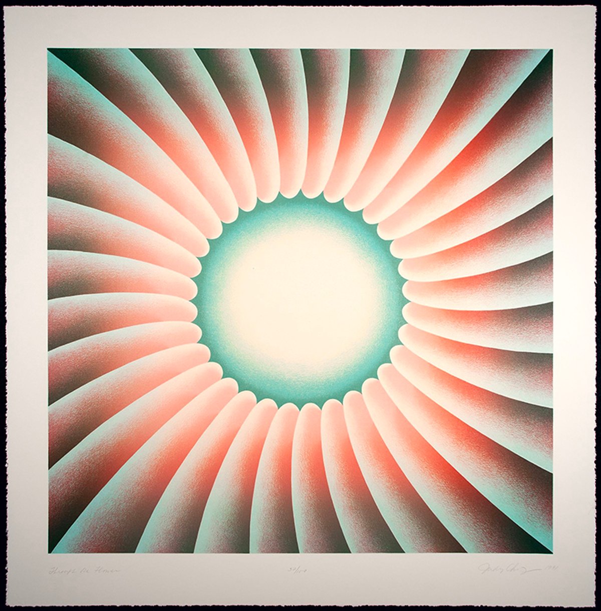 Judy Chicago, Through the Flower, serigraph on paper, 1991 Judy Chicago/Artists Rights Society (ARS), New York; Photo: ©Donald Woodman/ARS, New York