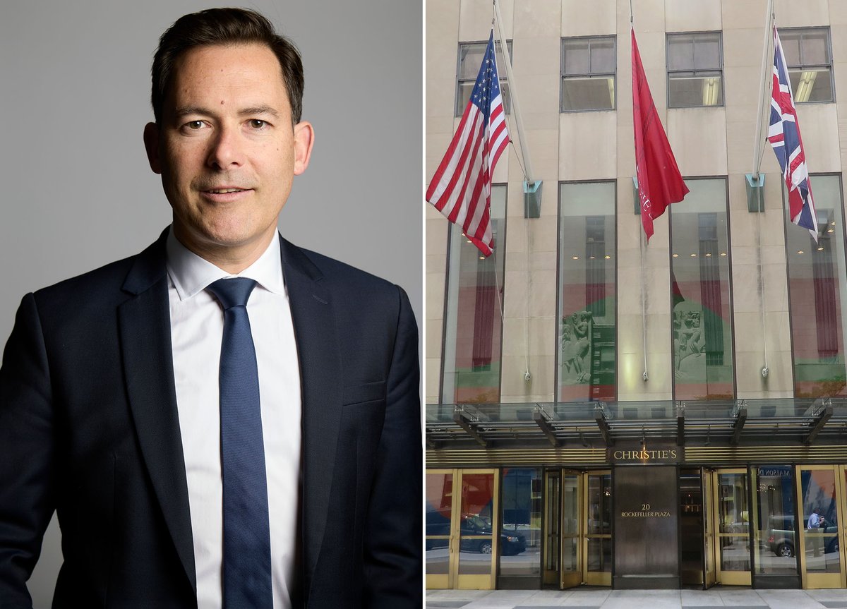 Julien Pradels (left) has been appointed regional president of the Americas at Christie’s (right) Julian Pradels photo: Courtesy Christie's. Christie's photo by Leonard J. DeFrancisci, via Wikimedia Commons