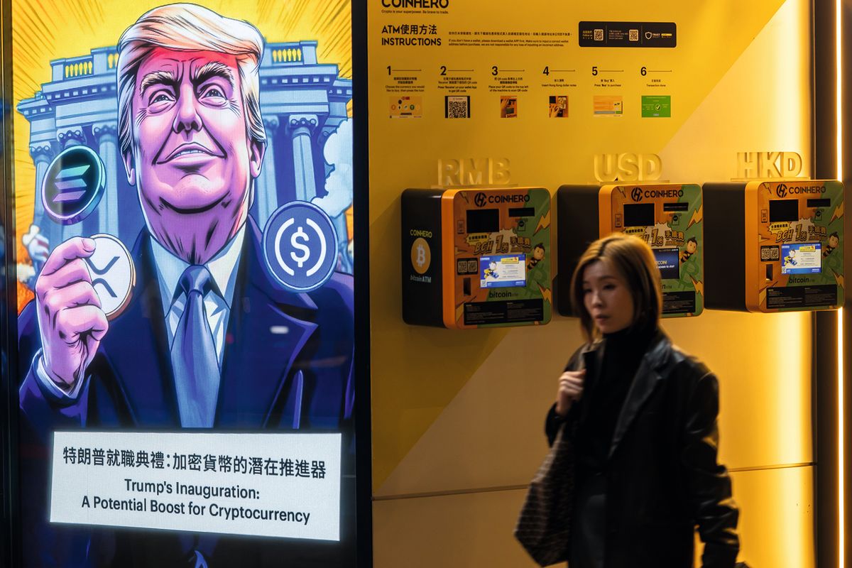 Trump has promised to boost cryptocurrencies 

Photograph: Paul Yeung/Bloomberg via Getty Images