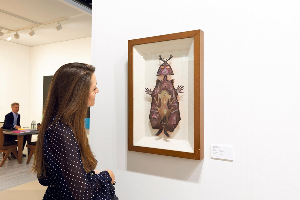 Carrington’s work Fina mosca (1949) at Gallery Wendi Norris in Art Basel’s Feature sector David Owens