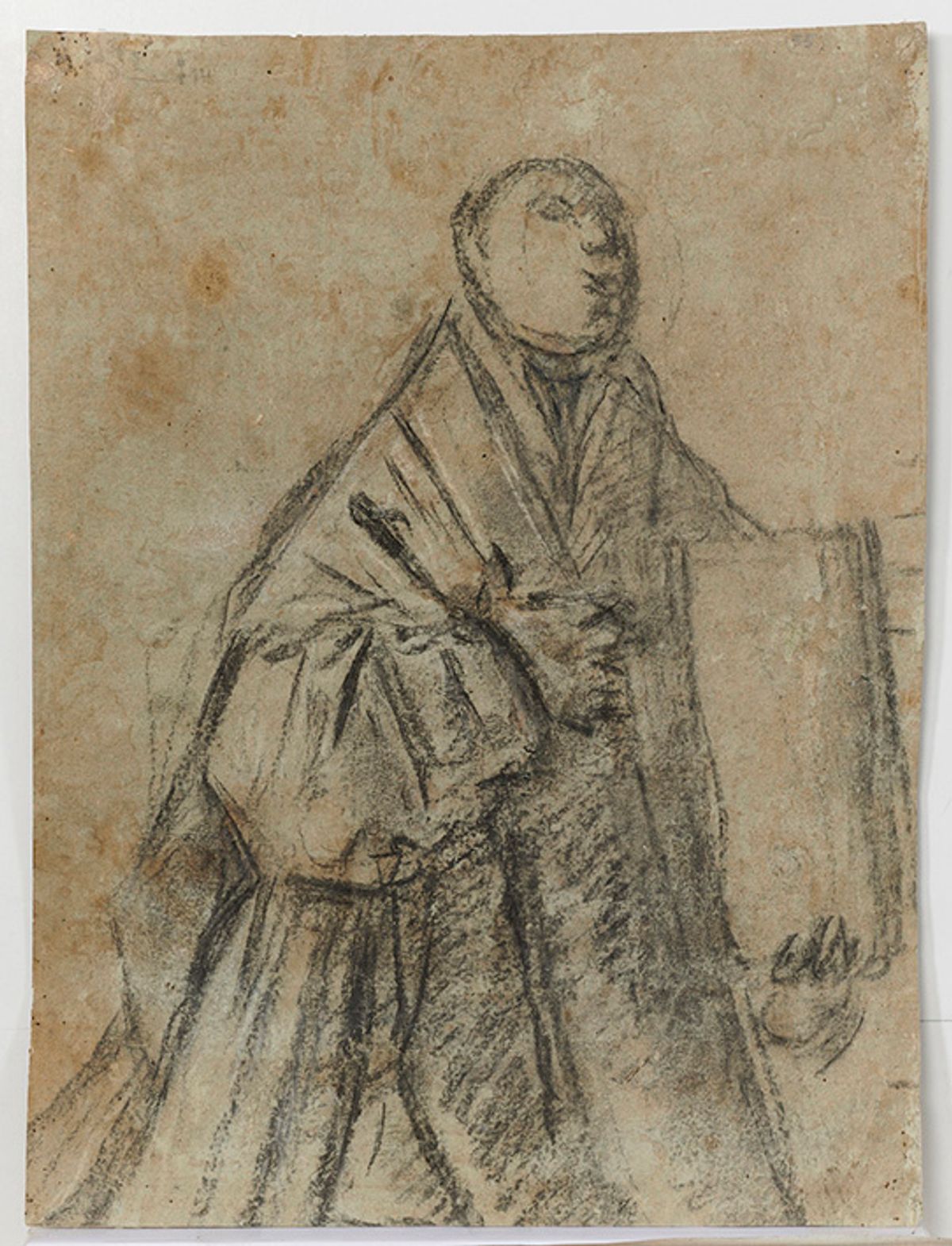 Giacomo Cavedone, Study of a Priest Holding a Book 