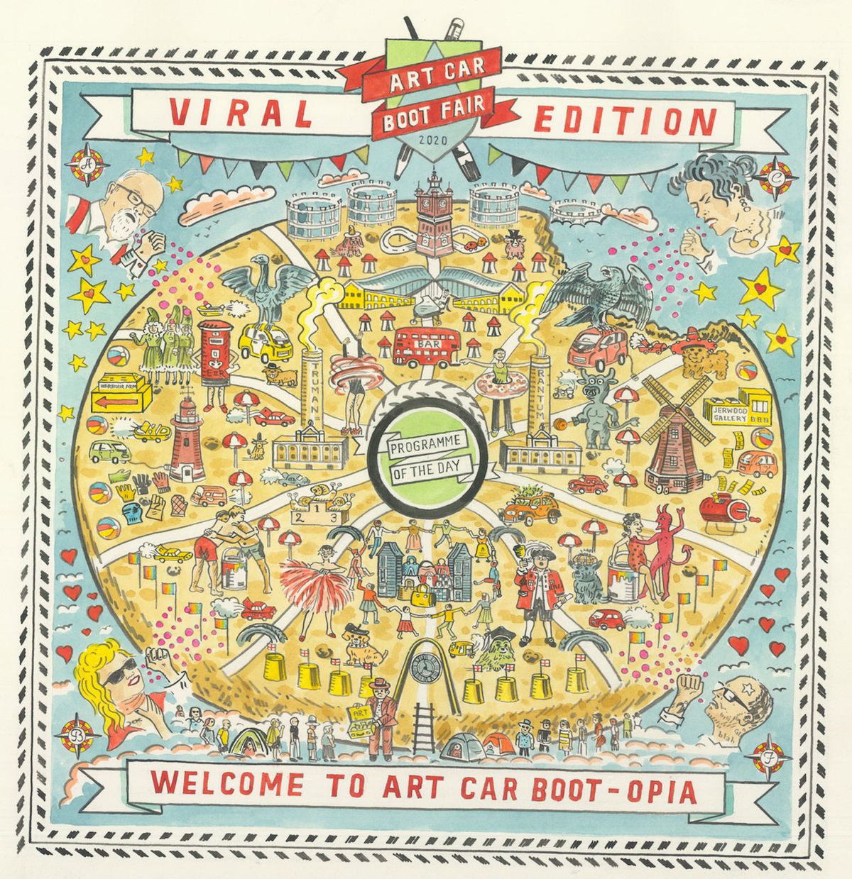 Adam Dant's Art Car Bootopia (2020) Courtesy of the Art Car Boot Fair