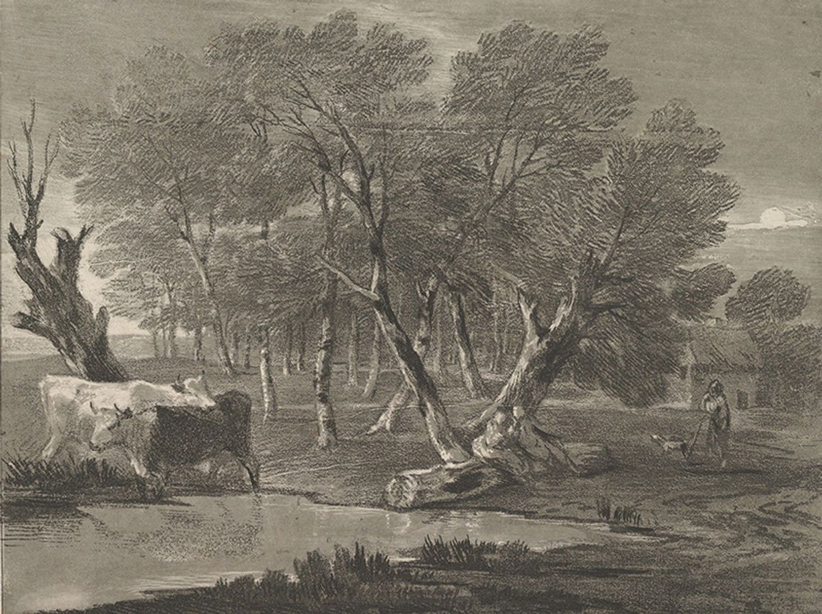 Thomas Gainsborough, Wooded Landscape with Cows beside a Pool, Figures and Cottage (around 1780) The Metropolitan Museum of Art, Harris Brisbane Dick Fund
