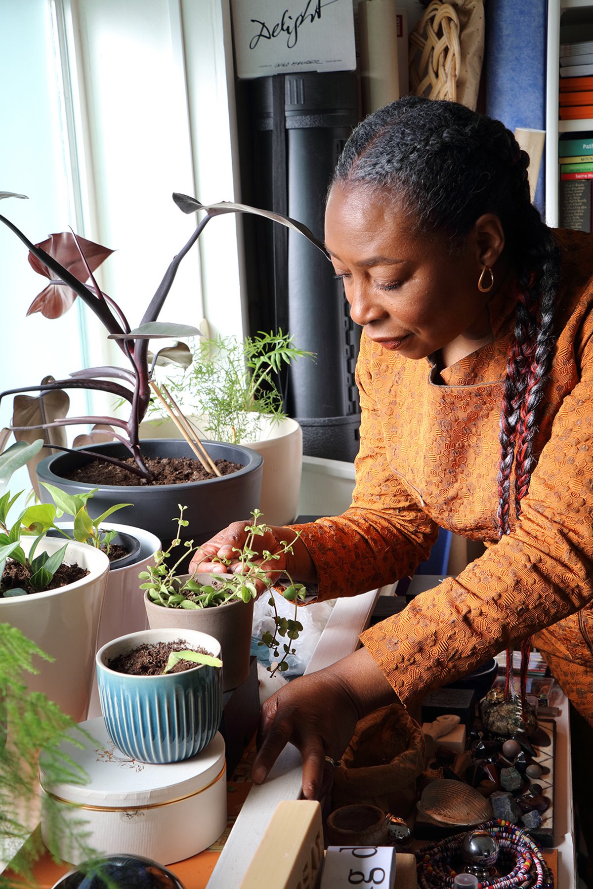 Otobong Nkanga was previously represented by Mendes Wood DM © Otobong Nkanga, Photography by Wim van Dongen, Courtesy Lisson Gallery